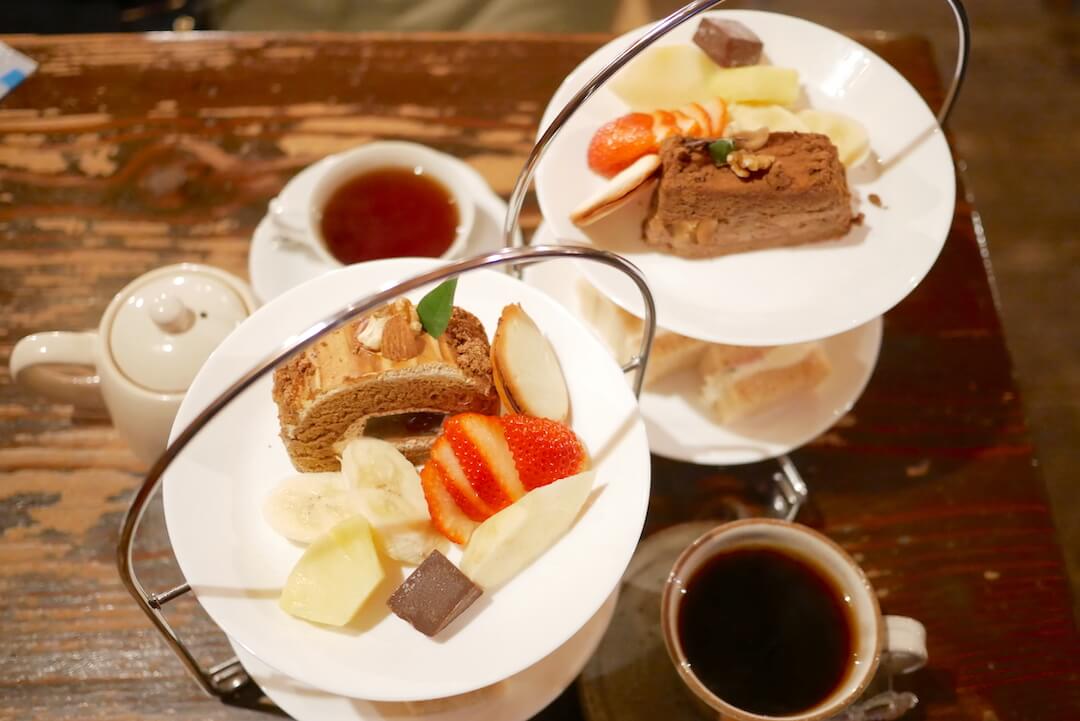 花ごろも（Hanagoromo）岩倉市　カフェ　アフタヌーンセット　ケーキ