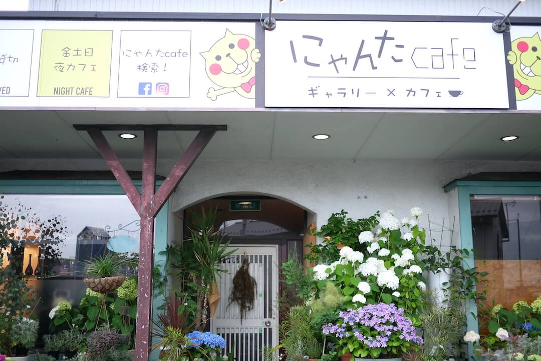 にゃんたカフェ　リニューアル　本巣市　岐阜カフェ　ボタニカル　ドライフラワー　ギャラリー　夜カフェ