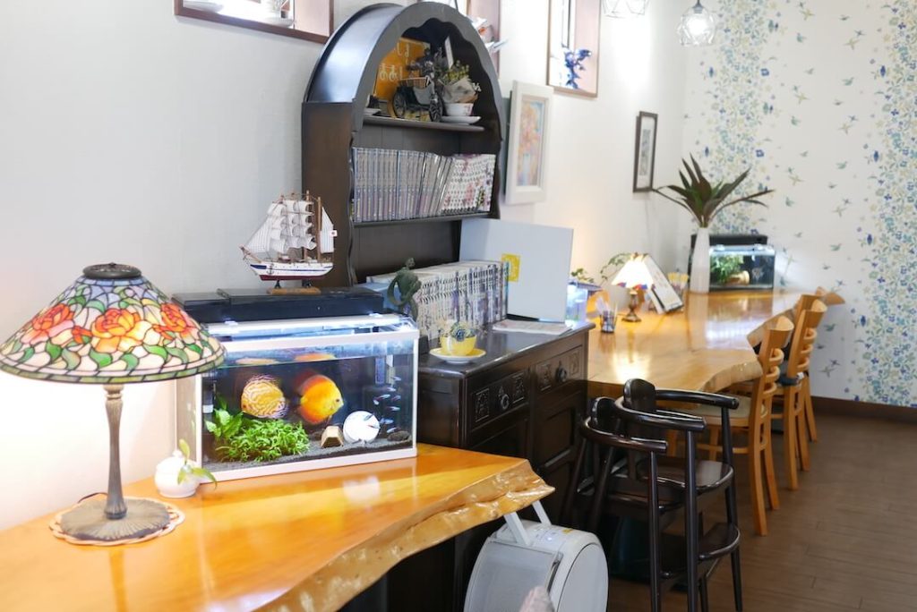 【岐阜県各務原市】かわしまcafeおあしす カフェ トースト 米粉 スイーツ コーヒー 熱帯魚
