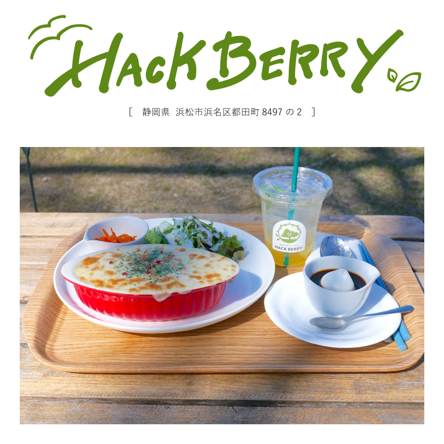 【静岡県浜松市北区】Garden Cafe HACKBERRY（ガーデンカフェハックベリー）ランチ テラス席 自家農園 野菜 自然