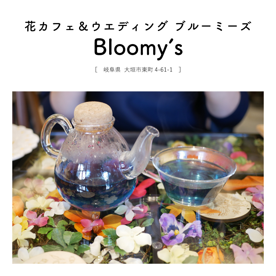 【岐阜県大垣市】Bloomy's 花カフェ＆ウエディング（ブルーミーズ）ボタニカル 結婚式パーティー ランチ テラス 犬 花屋
